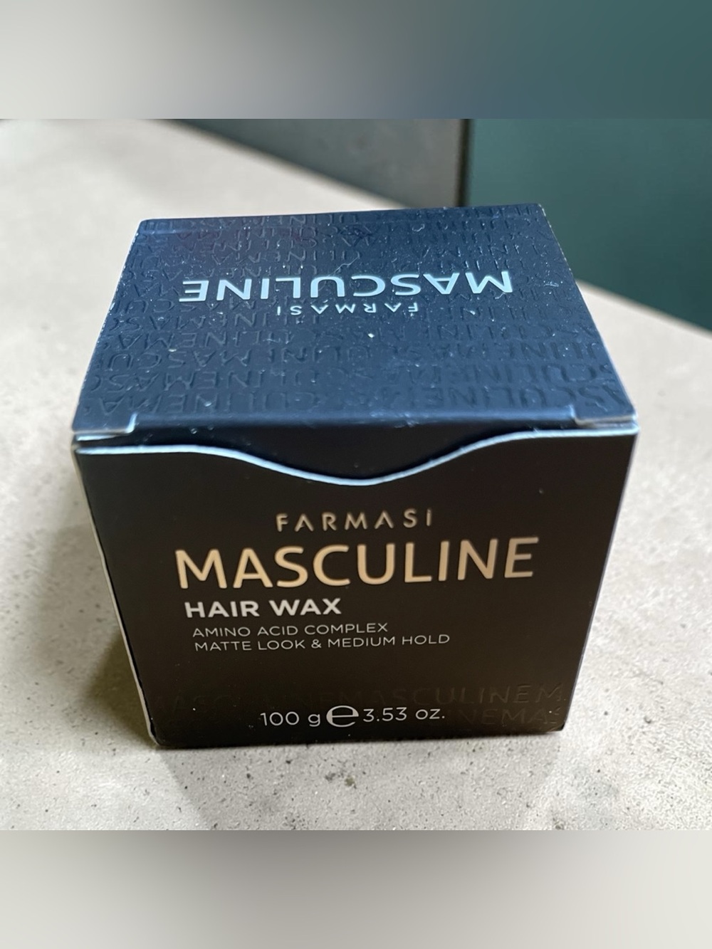 Farmasi Masculine Hair Wax - Black and Gold Text